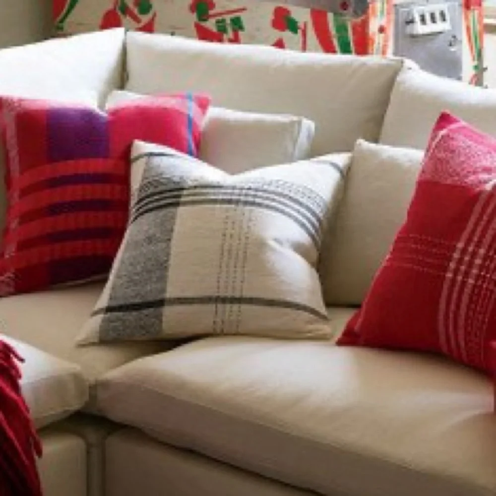 west elm | woven origin plaid pillow cover